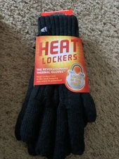 Heat Lockers WOMENS  L/ XL  Thermal Gloves Black Warm Protected