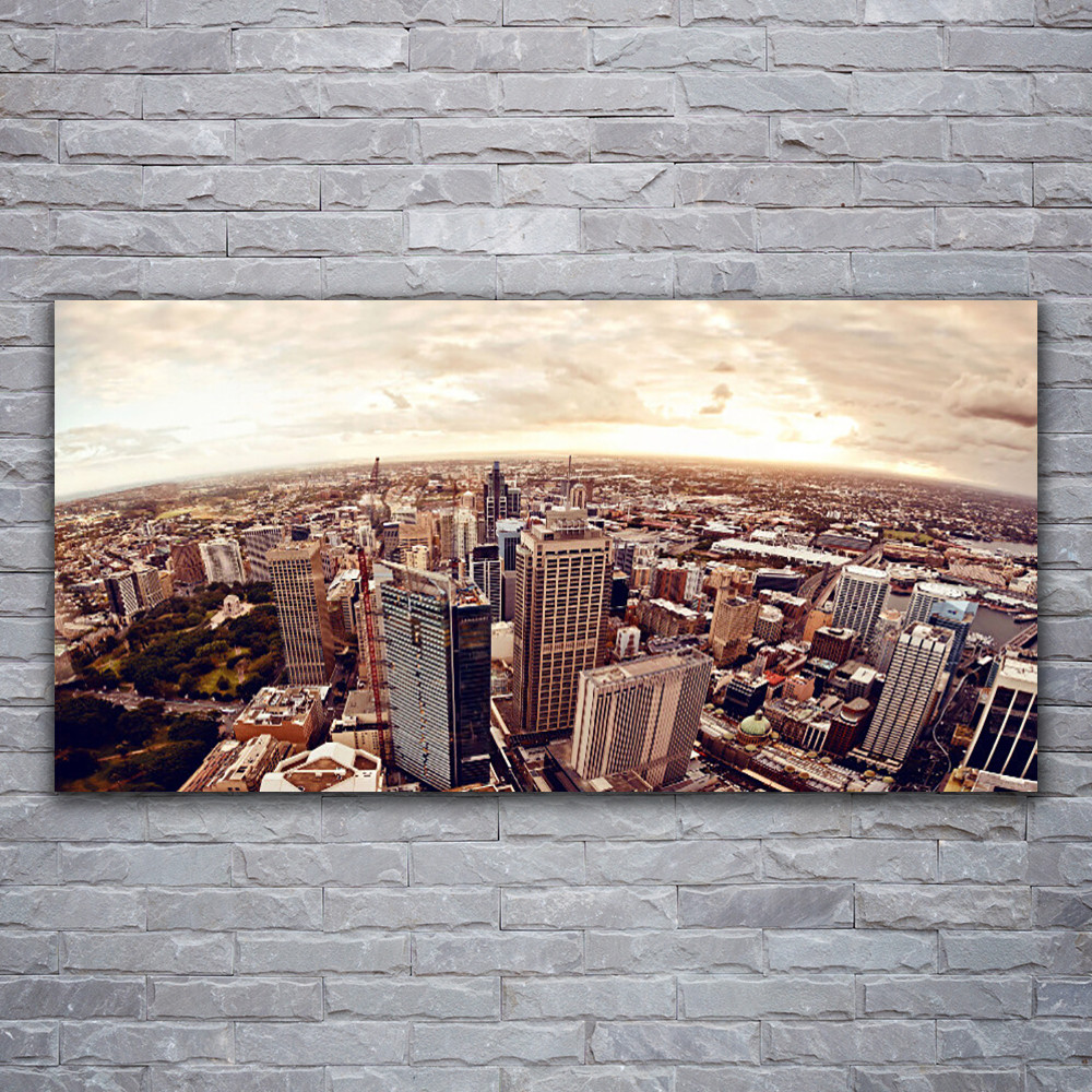 Tableau panoramique 120x60 paysage ville pour habiller un grand mur vide avec style