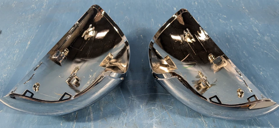 FIAT 500L 2012-on Chromed Plastic Skullcaps Cap Side Mirror Cover 0050926890 - Image 4 of 4