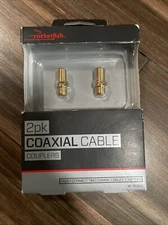 New Pack of 2 Rocketfish - Coaxial Cable Couplers Unopened Box Easy Connectivity