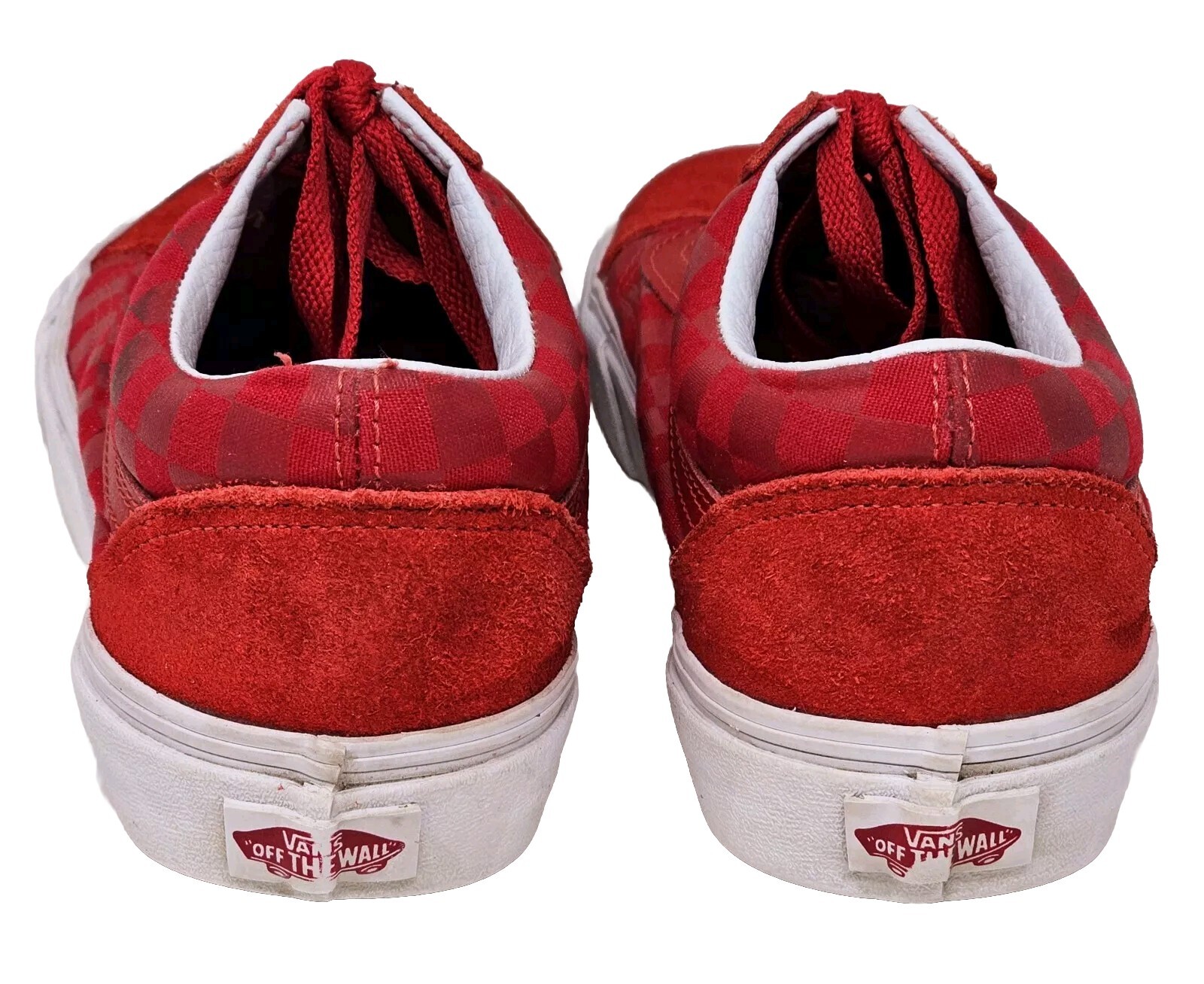 SAOLA Vans Oldol Skooler Check Rossa Suolaa Bianc Lacci Ross M6 W8 Inrfette perfetteni condiz