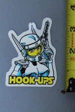 Hook-Ups Skateboards Anime Gun Sexy Girl OG Z87A Vintage Skateboarding STICKER