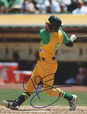 JED LOWRIE   OAKLAND A'S     ACTION SIGNED 8x10