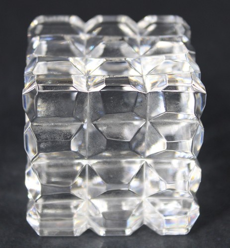 Vintage Clear Crystal Cube Paper Weight 2 in. X 2 in. Squared