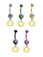 Oregon Ducks Yellow Glitter College Belly Navel Ring - Pick Your Color Brand Oregon Ducks Yellow Glitter College Belly Navel Ring - Pick Your Color Brand