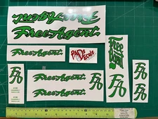 Free agent (green) Bmx sticker decals