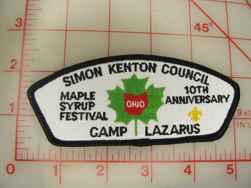 Simon Kenton Council CSP collectible 10th Anniversary Maple Syrup patch (p41)