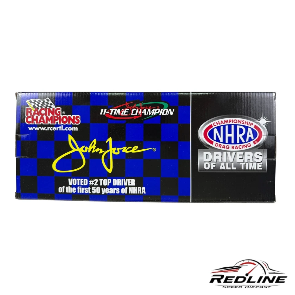 Racing Champions 11X Champion John Force #2 NHRA 1970 Ford Mustang azul 1:18 LN Foto 4 de 4