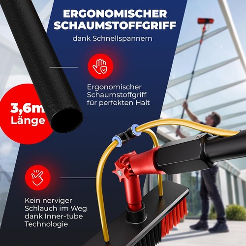 Effiziente Teleskop Waschbürste 3,6m für gründliche Flächenreinigung - Boomding - Picture 10 of 11
