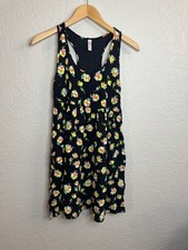 Xhilaration  Teen Women's Dress Floral  Summer Black Lace Back  Size L
