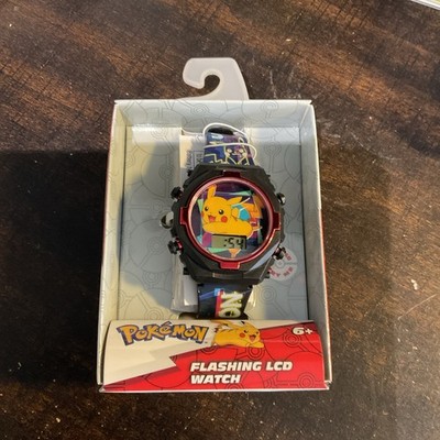 POKEMON PIKACHU NINTENDO Digital LCD Watch w/ Flashing Light-Up Face NWT NIB