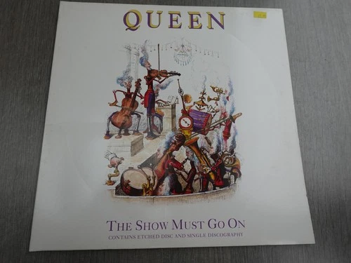 Queen THE SHOW MUST GO ON 1991 UK 12" ONE SIDE ETCHED , 3 TRACKS PLAYS NEAR MINT