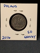 2016 Polish 50 Groszy coin.