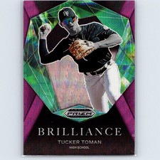 2022 Panini Prizm Draft Picks Tucker Toman #BR-TT Brilliance Purple Wave