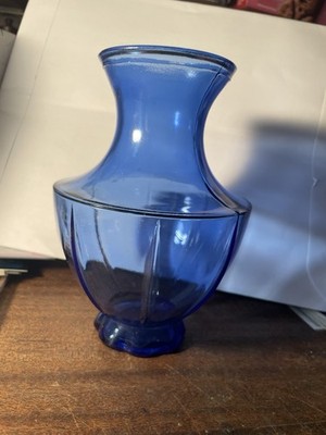 VTG 6 inch blue glass vase that has a number two on the bottom I don t know