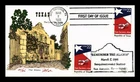 US COVER REPUBLIC OF TEXAS SESQUICENTENNIAL FDC DUAL CANCEL PUGH HAND PAINTED
