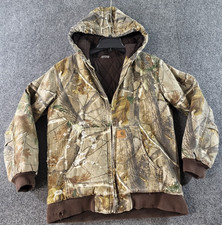 Carhartt Youth 18-20 XL RealTree Camo Pattern Full Zip Hooded Insulated Quilted