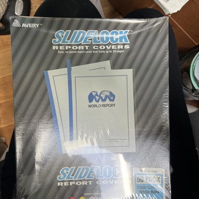 Avery Dennison Ave-47710 Non-slip Sliding Bar Report Cover - 20 Page 50 Pack NEW