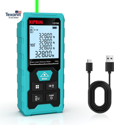 Green Laser Distance Meter, 328Ft Measuring Tool with USB Type-C Rechargeable Ba