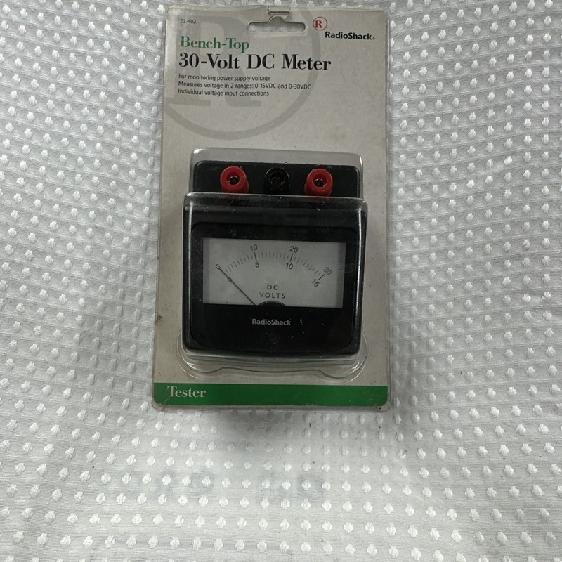 RadioShack 22-402 Bench-Top 30V DC Analog Meter Tester Panel Meter