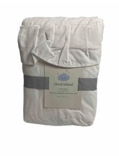 Cloud Island Baby Crib Skirt 28  x 52  White Ruffle