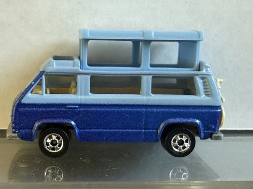 Vintage 1981 Hot Wheels  Sunagon VW Volkswagen Camper Van Blue Diecast
