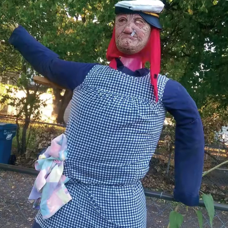 Smoking Old Grandmother Mask Realistic Latex Halloween Costume Cosplay Prop - Image 3 of 4