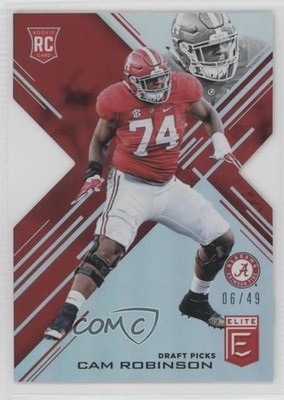 2017 Panini Elite Draft Picks Status Red Die-Cut 6/49 Cam Robinson Rookie RC 1u6