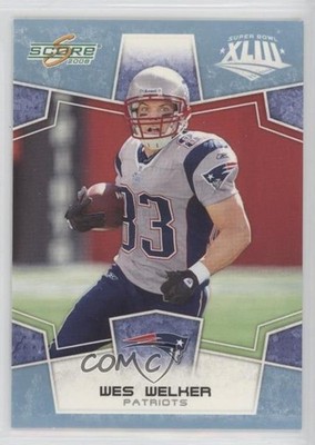 2008 Score Super Bowl XLIII 155/250 Wes Welker #185 l5w