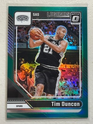 Tim Duncan 2024-25 Panini Donruss Optic /5 Green Prizm Parallel Legends #248