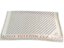Louis Vuitton Telo Mare Coperta Monogramma Bianco Grigio 190x85cm Cotone