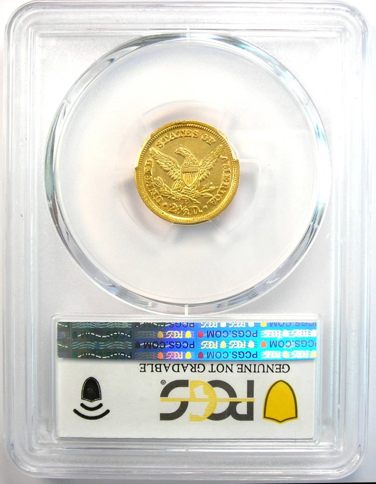 1848-D Liberty Gold Quarter Eagle $2.50 - PCGS AU Details - Rare Dahlonega Coin! - Image 3 of 4