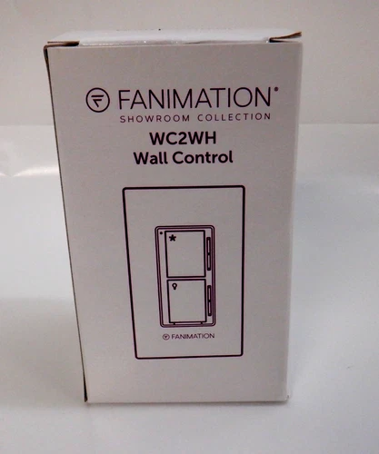 Fanimation WC2 White 3 Speed Fan & Light Wall Control - Picture 2 of 8