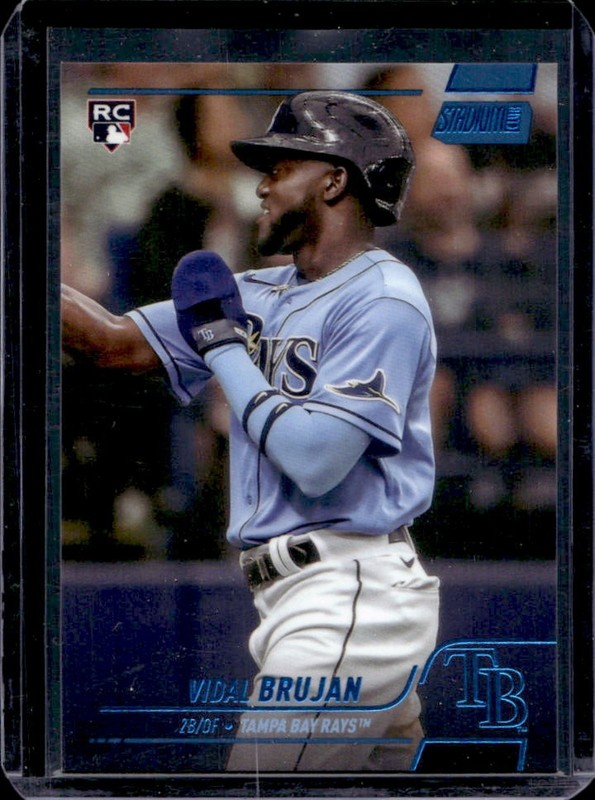 2022 Topps Stadium Club Vidal Brujan RC Blue Foil Rookie #/50 Rays