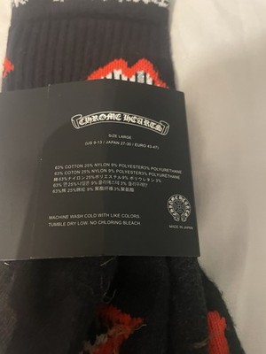 Chrome Hearts   Lip Socks Mid Calf Size L