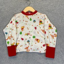 Vintage 1980  s Disney Winnie The Pooh Pajama Top Snaps Balloons USA Size 2T
