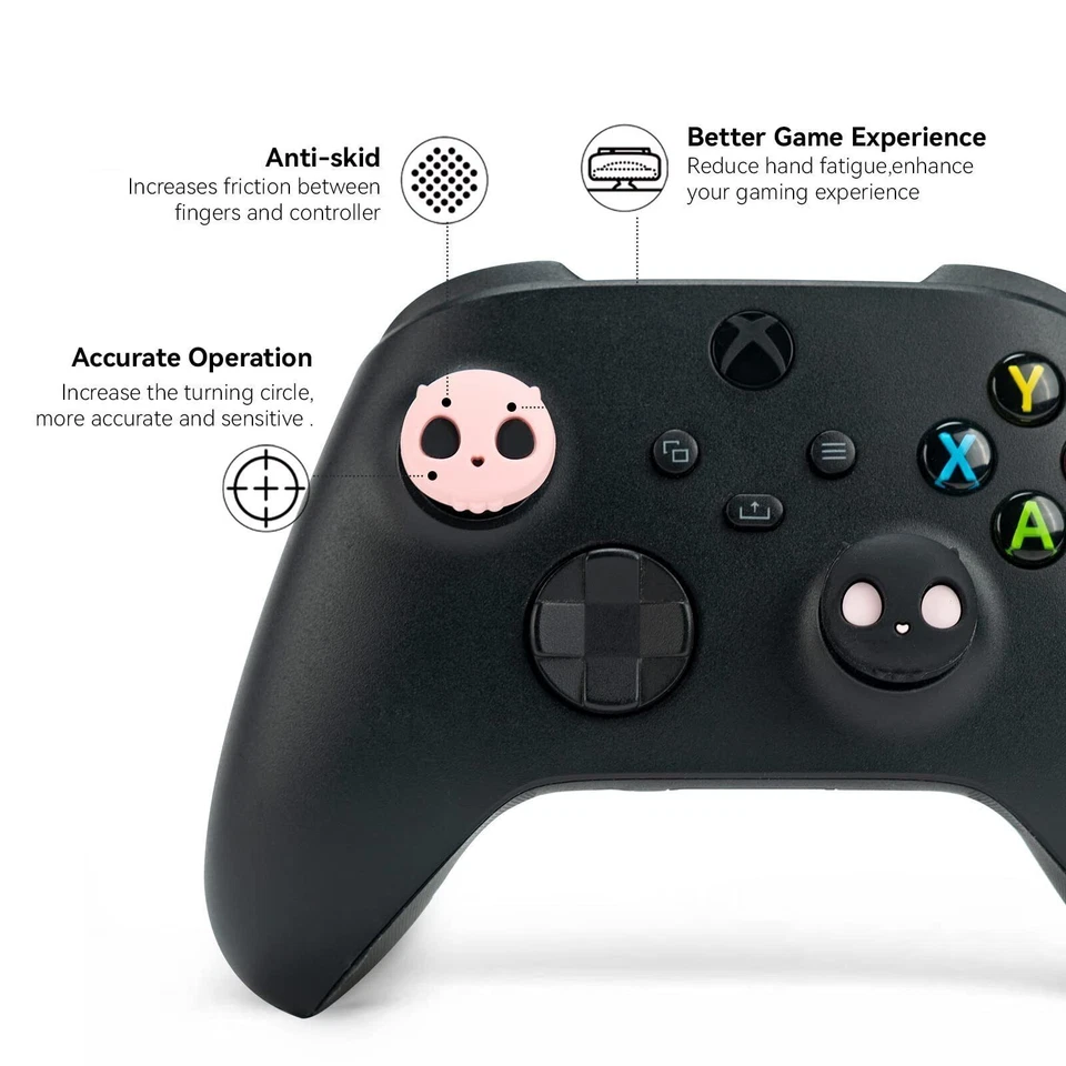 4PCS Thumb Grips for Xbox One Controller Thumbsticks Cover Skull - Image 2 of 4