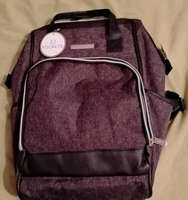 NEW BananaFish Mini Backpack Diaper Bag  Dark Gray  10 Pockets NO PAD