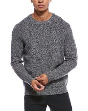 Theory Hilles Wool Cashmere-Blend Crewneck Sweater Men's Grey L