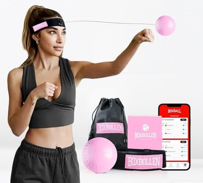 Boxbollen  Boxing Reflex Ball   Celebrity-Endorsed Reaction Trainer | Pink 