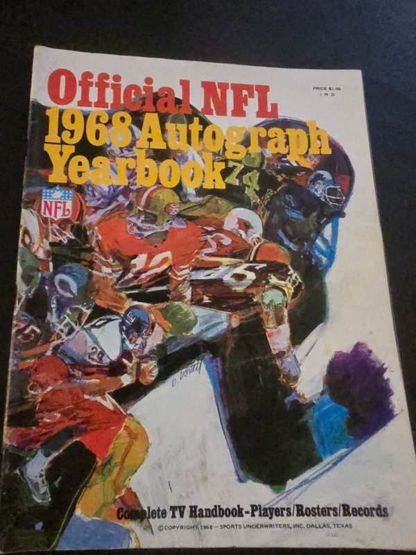 Official NFL 1968 Vintage Football Autograph Yearbook Original Official Licensed