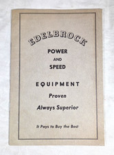 Rare - Vtg. 50s Era Edelbrock Power And Speed Equipment Catalog Rare - Vtg. 50s Era Edelbrock Power And Speed Equipment Catalog
