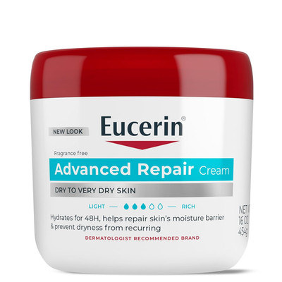 Eucerin Advanced Repair Body Cream, Urea Enriched, Unscented Body Cream for Dry