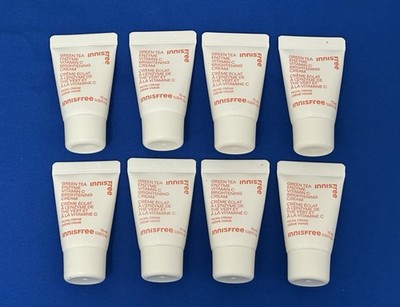 8 pc Lot ~ INNISFREE Green Tea Enzyme Vitamin C Brightening Cream ~ 10mL/0.33oz
