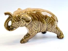 Vintage Van Briggle Elephant 'Trunk Up' Golden Brown Gloss Glaze Figure