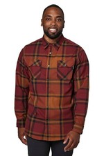 95 Flylow Men's Handlebar Tech Flannel Shirt - Redwood/Copper - Small -New Tag