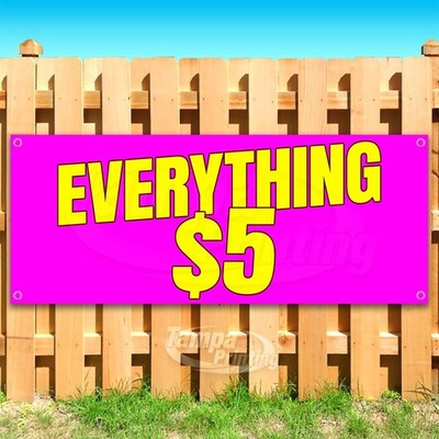 EVERYTHING $5 Advertising Store Sale Shop Vinyl Banner Flag Sign USA SB10942