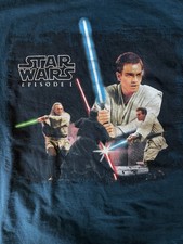 Star Wars Episode I The Phantom Menace Obi-Wan Kenobi Vintage T-Shirt PRISTINE