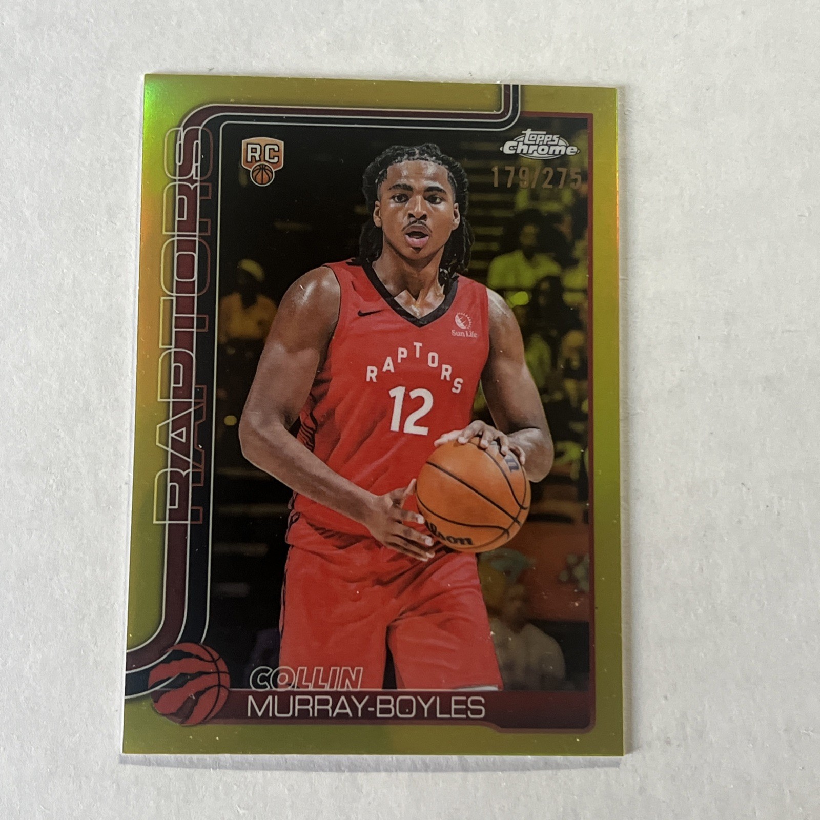 2025-26 Topps Chrome Collin Murray-Boyles #259 Rookie RC Yellow Refractor /275