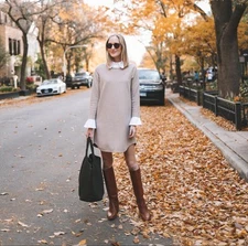 New Tuckernuck XL Women's Sandwhisp Dakotah Dickey Peter Pan Collar Dress Shift 